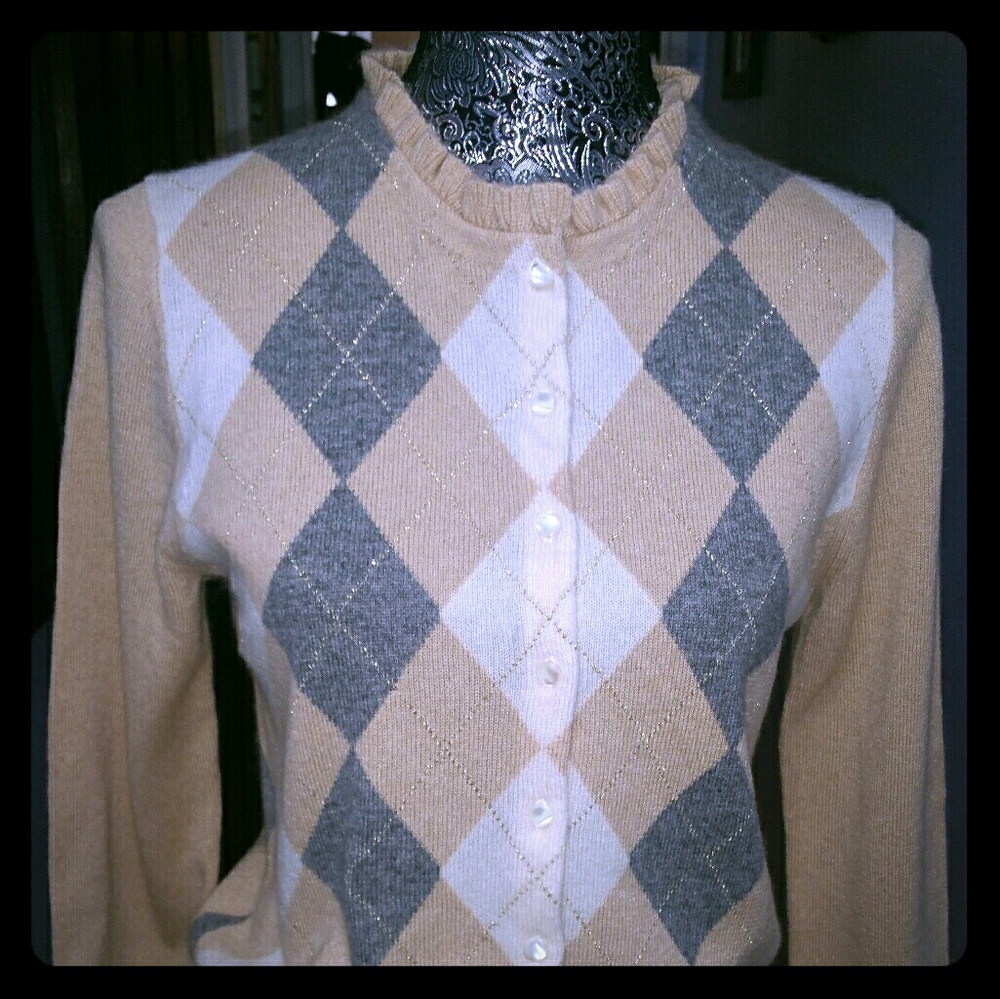 J. Crew Argyll Wool Cardigan